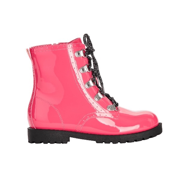 Wonder Nation Girls Lace Up Motto Boot Pink NEW! - Picture 2 of 6